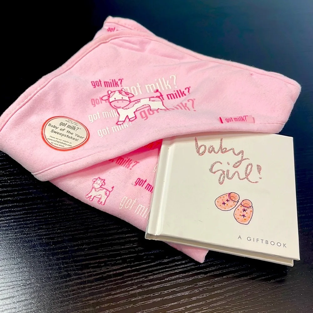 Got Milk Baby Blanket and Baby Girl Book - Picture 2 of 10